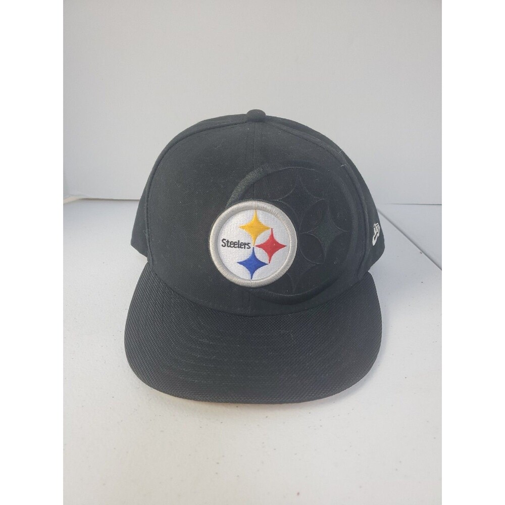 Pittsburgh Steelers New Era 59FIFTY Black Fitted Hat 7 1/2 NFL Cap Classic Logo